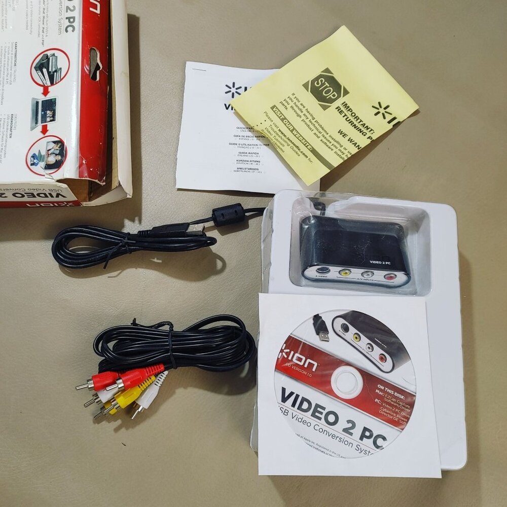 Video 2 PC USB Video Conversion System Cables Software Mac PC Compatible YouTube - Picture 5 of 12